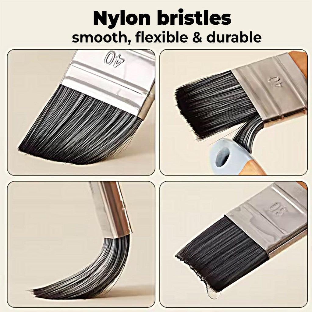 Nylon Studio Flat Board Brush (Beech Wood) 20mm-60mm