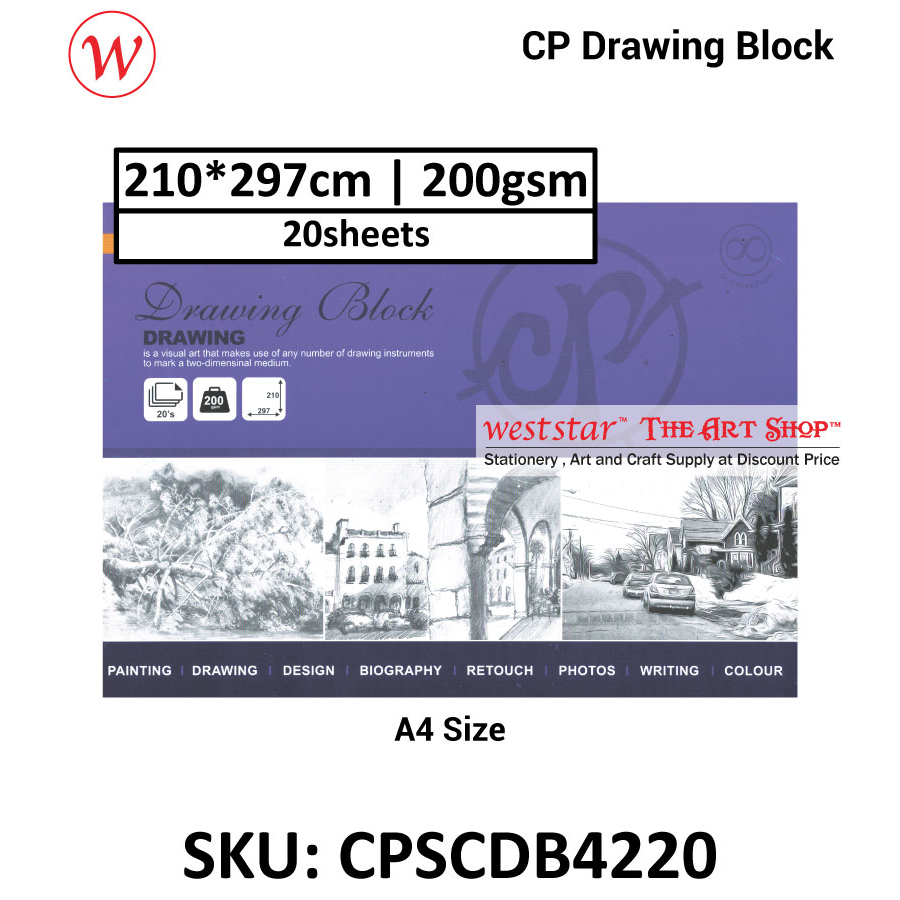 CP Drawing Block 20sheets | A4 - 200gsm