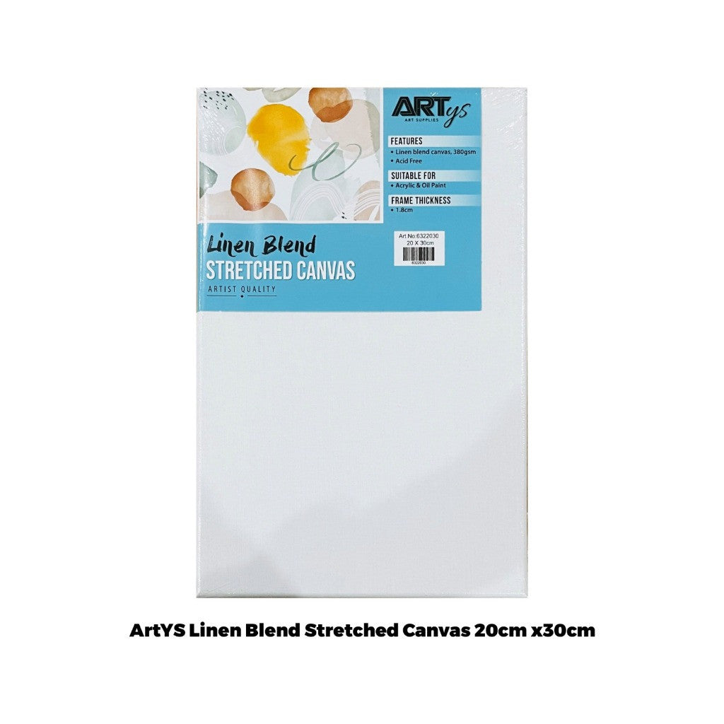 ARTYS Linen Canvas Linen Blend Stretched Canvas Linen Canvas for Acrylic Painting Oil Painting - 380g