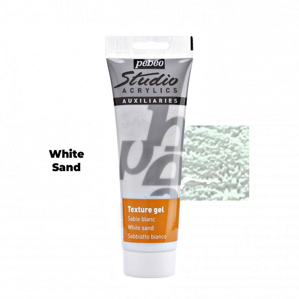 Pebeo Texture Gel (250ml) | BLACK, WHITE, RED, YELLOW SAND