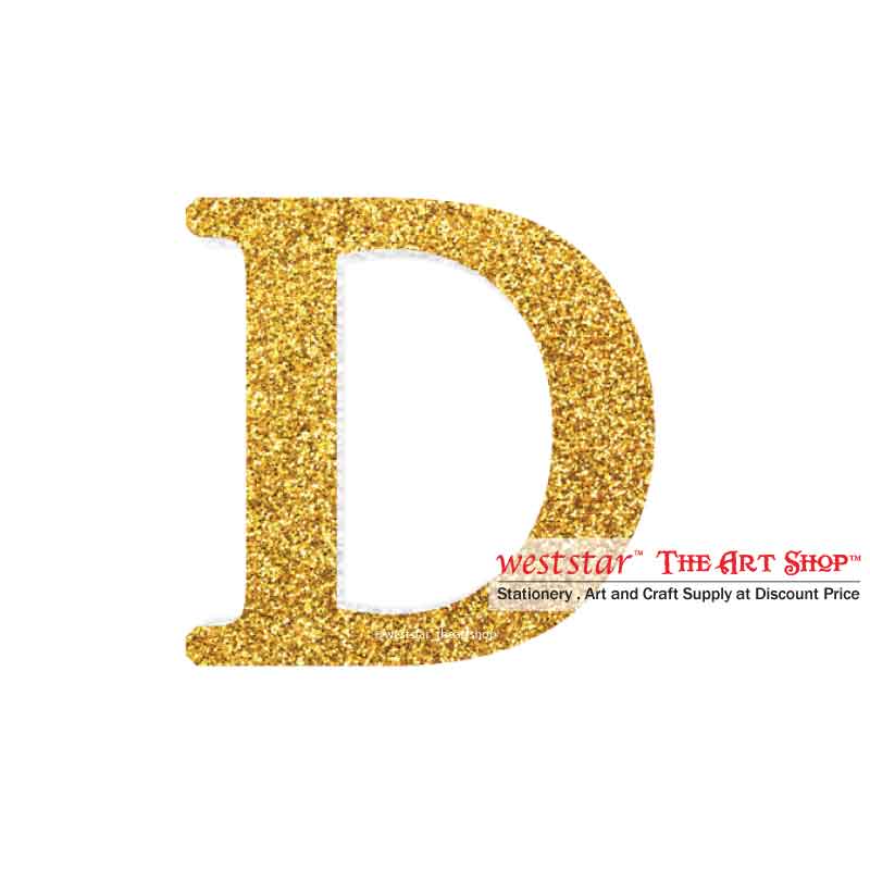 Styrofoam - Alphabet with Gold Glitter