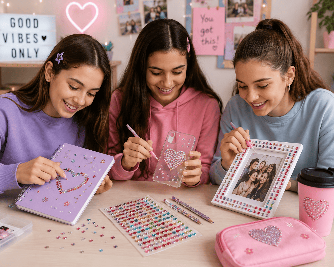 Self-Adhesive Rhinestone Sticker Sheet (168pcs)