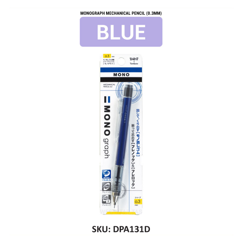 MONOgraph Mechanical Pencil 0.3mm Mechanical Pencil (DPA131) (0.3mm) - RED, BLUE, LIME, PINK