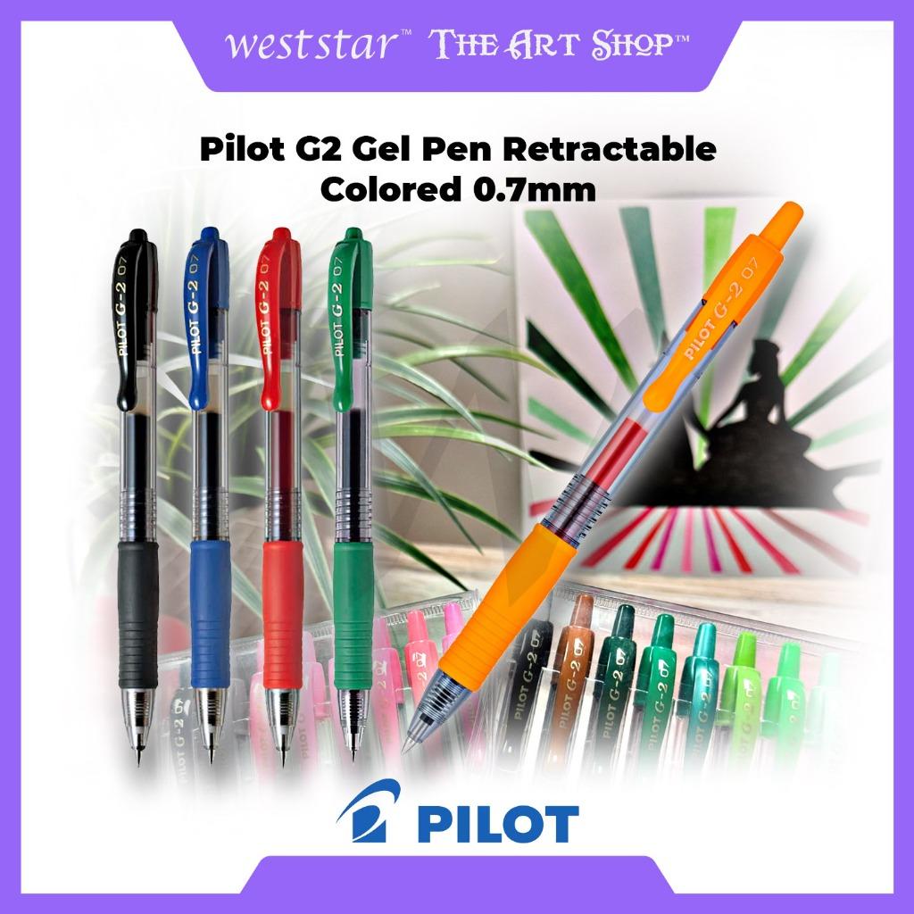 PILOT G2 Gel Pen, Pilot Retractable Gel Pen, Pilot G-2 Gel Pen Colored 0.7mm
