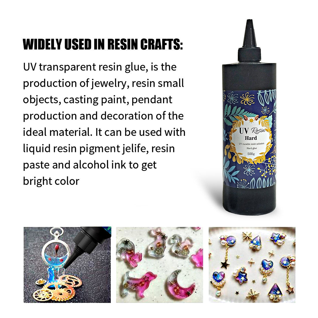 UV Resin Hard UV Curable Resin Solution 50g / 200g / 500g Art & Craft