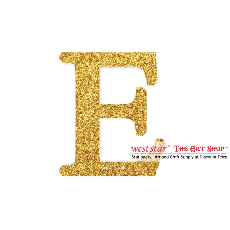 Styrofoam - Alphabet with Gold Glitter