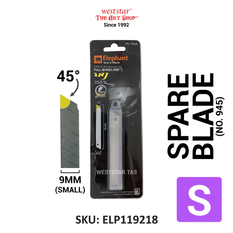 Elephant Small Blade, Spare Blade, Cutter Blade Small (No. 945) | 45degree