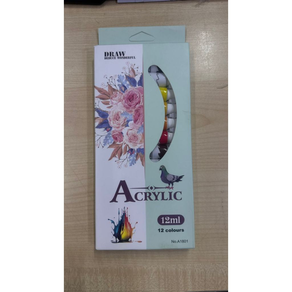 Acrylic Paint Set Watercolour Paint Gouache Paint Set Oil Paint Set of 12c x 12ml