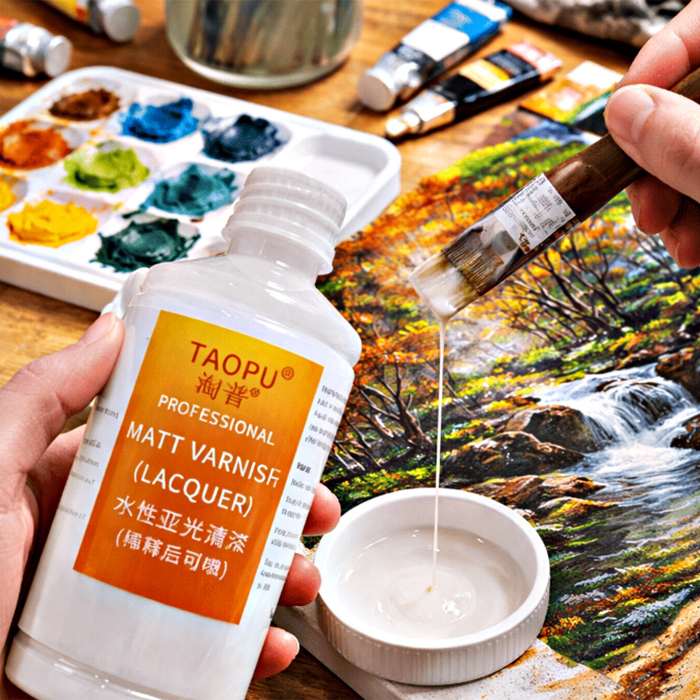 TAOPU Professional Matt Varnish (Lacquer) Water-Based | Fast Drying | Non-Gloss Finish