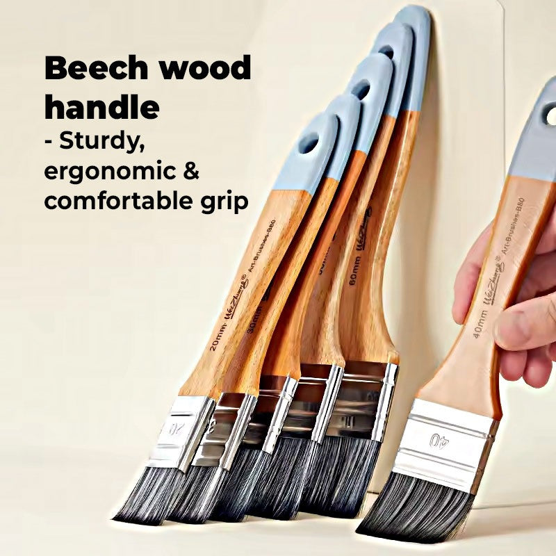 Nylon Studio Flat Board Brush (Beech Wood) 20mm-60mm