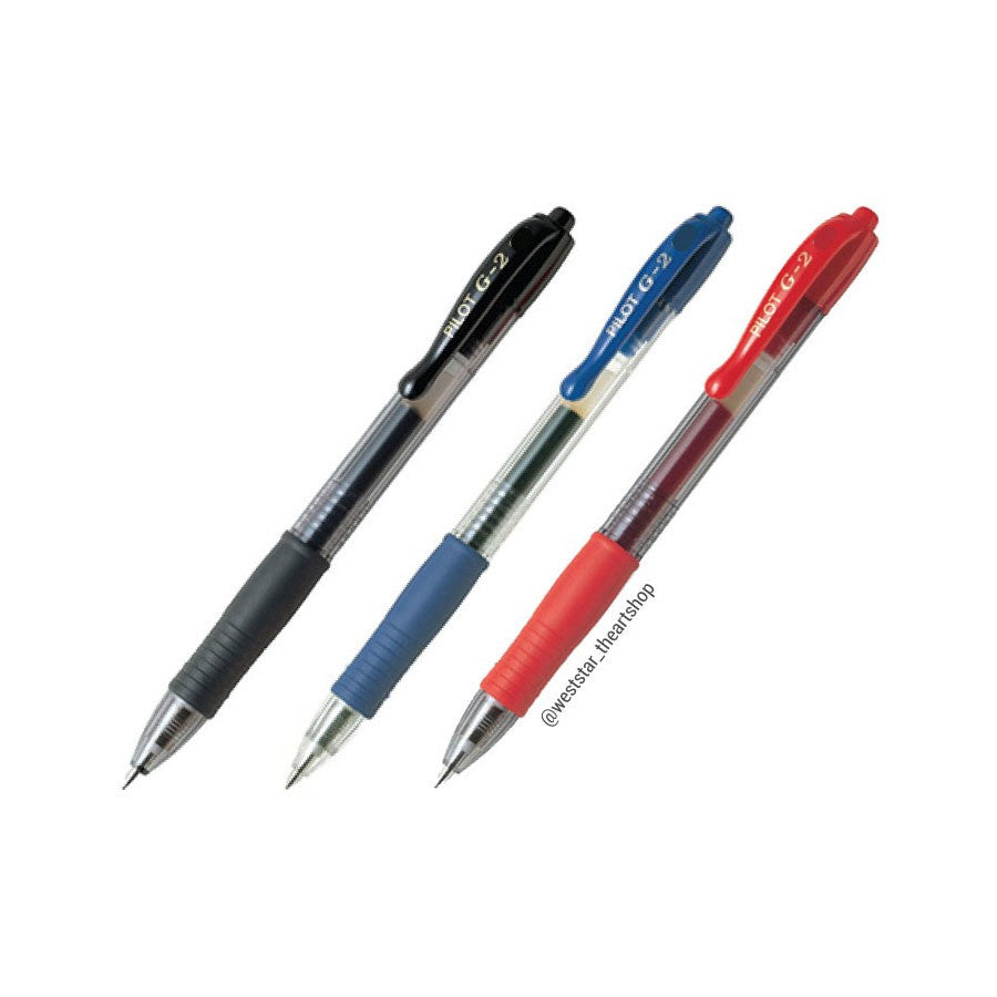 PILOT G2 Gel Pen, Pilot Retractable Gel Pen, Pilot G-2 Gel Pen - 0.38, 0.5, 0.7, 1.0 | Black / Blue / Red