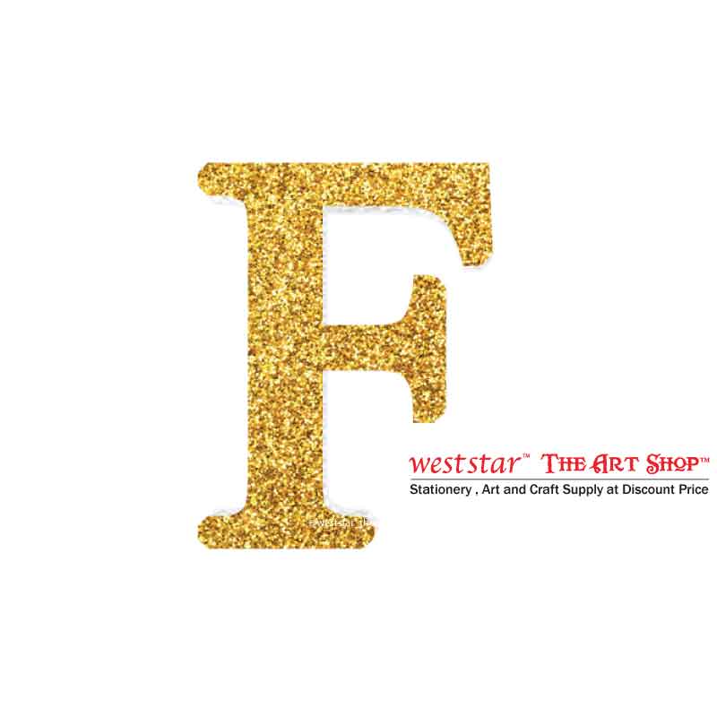 Styrofoam - Alphabet with Gold Glitter