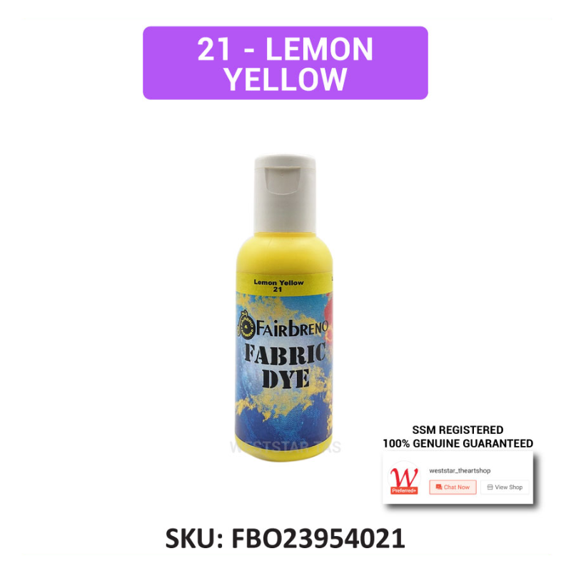 Fairbreno Fabric Dye 60ml (Paint directly, also suitable for Silkscreen printing, Stamp, Stencilling)