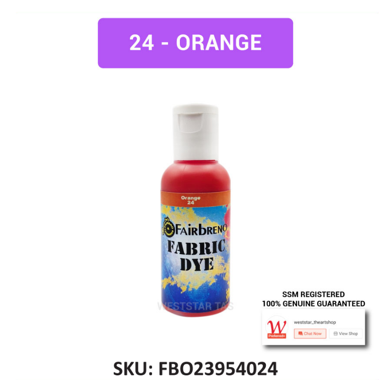 Fairbreno Fabric Dye 60ml (Paint directly, also suitable for Silkscreen printing, Stamp, Stencilling)