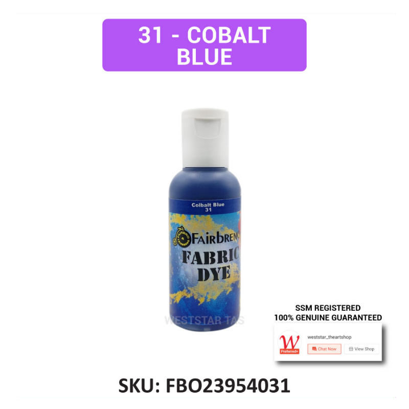 Fairbreno Fabric Dye 60ml (Paint directly, also suitable for Silkscreen printing, Stamp, Stencilling)