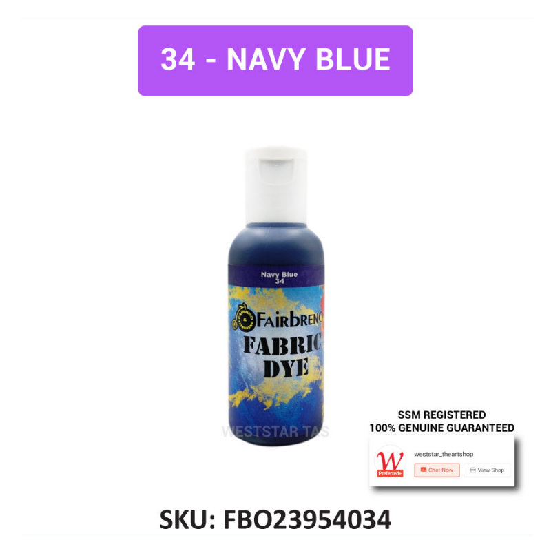 Fairbreno Fabric Dye 60ml (Paint directly, also suitable for Silkscreen printing, Stamp, Stencilling)