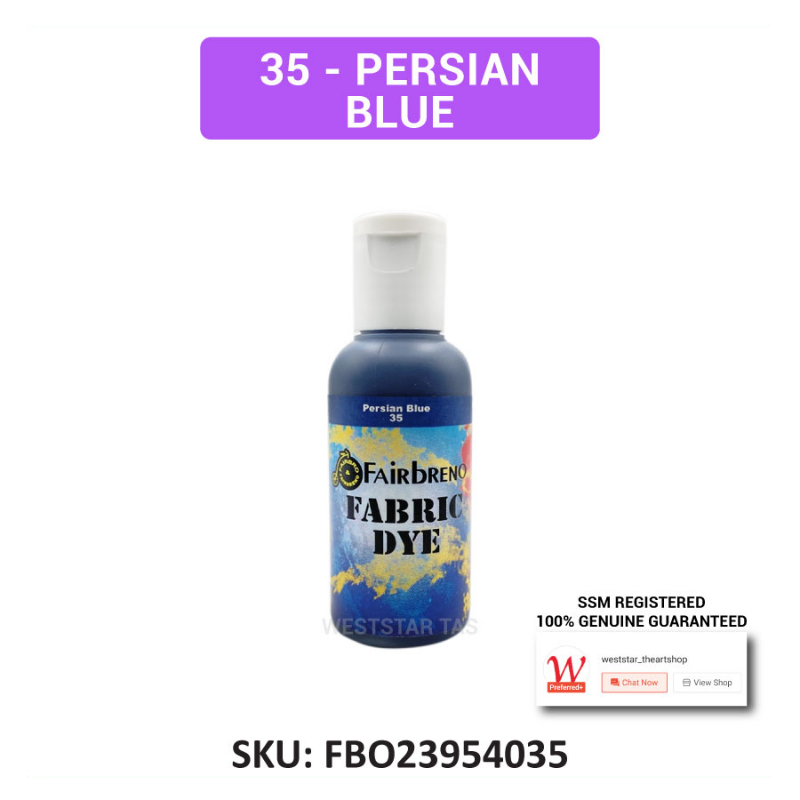 Fairbreno Fabric Dye 60ml (Paint directly, also suitable for Silkscreen printing, Stamp, Stencilling)