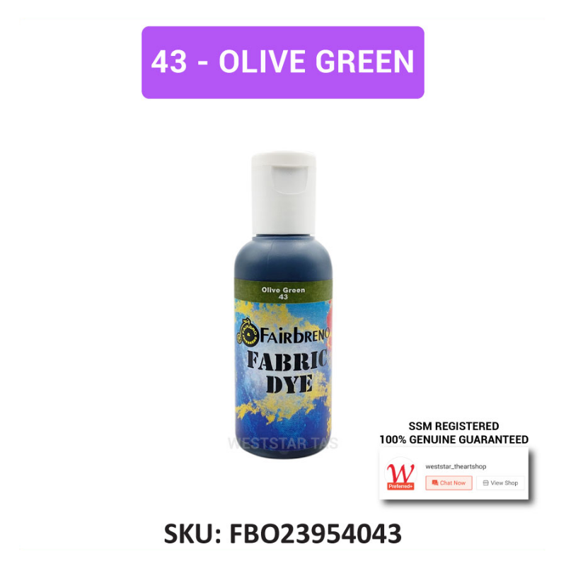 Fairbreno Fabric Dye 60ml (Paint directly, also suitable for Silkscreen printing, Stamp, Stencilling)