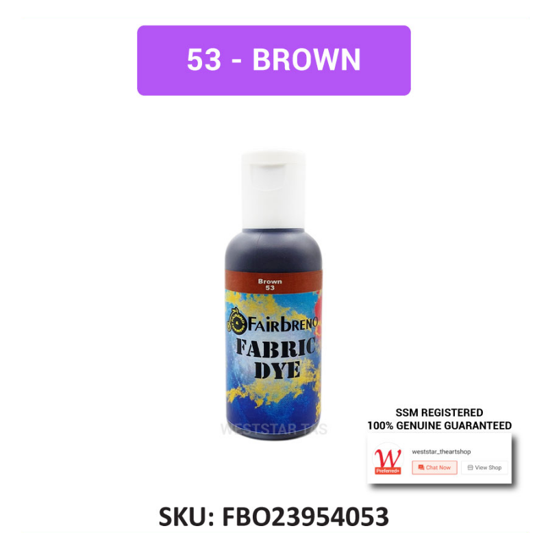 Fairbreno Fabric Dye 60ml (Paint directly, also suitable for Silkscreen printing, Stamp, Stencilling)
