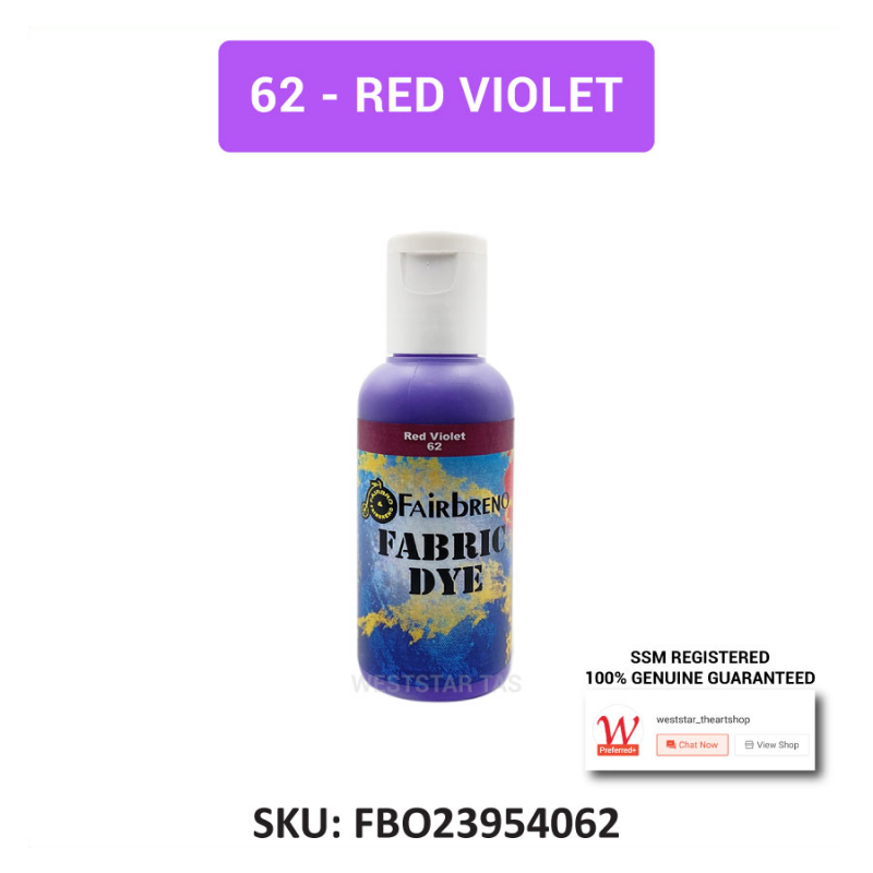 Fairbreno Fabric Dye 60ml (Paint directly, also suitable for Silkscreen printing, Stamp, Stencilling)