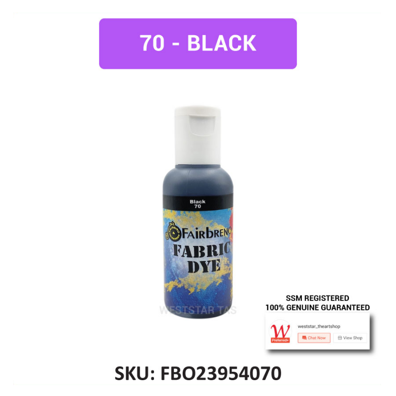 Fairbreno Fabric Dye 60ml (Paint directly, also suitable for Silkscreen printing, Stamp, Stencilling)