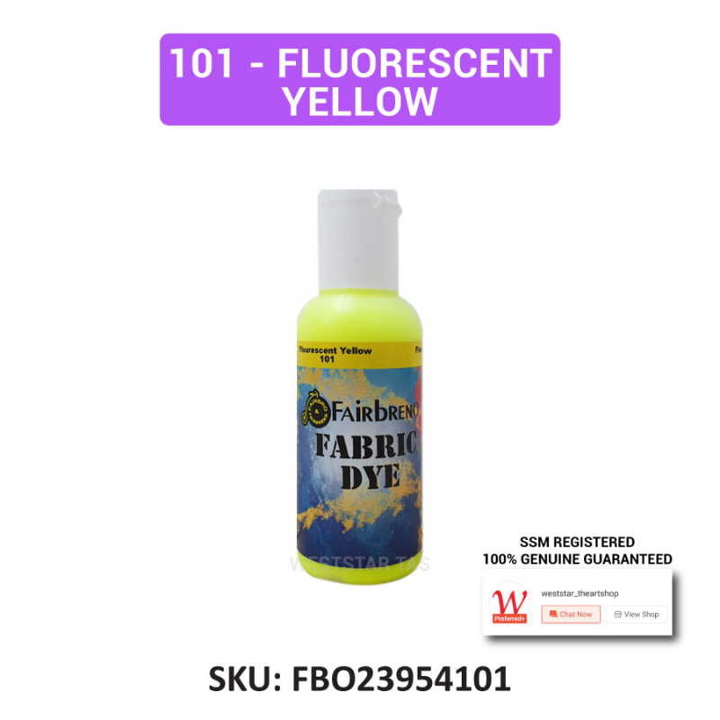 Fairbreno Fabric Dye 60ml (Paint directly, also suitable for Silkscreen printing, Stamp, Stencilling)
