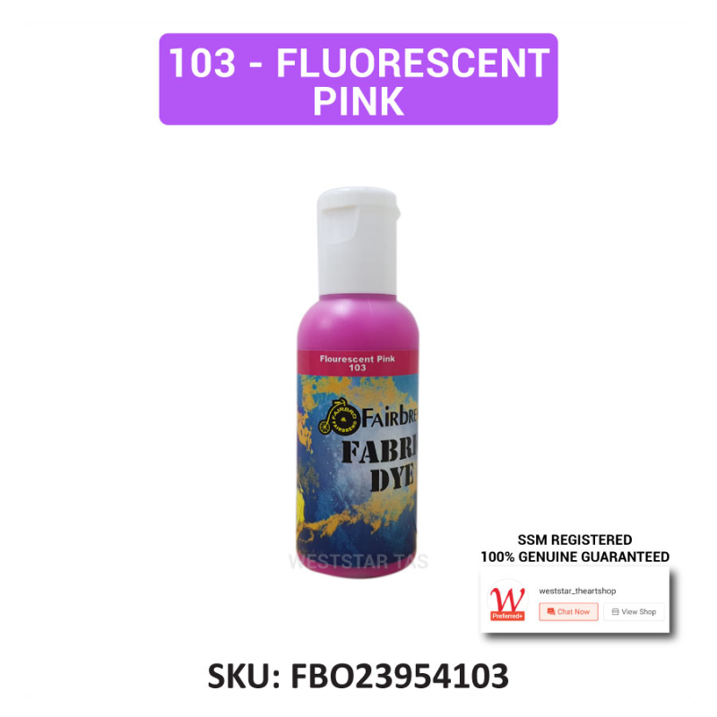 Fairbreno Fabric Dye 60ml (Paint directly, also suitable for Silkscreen printing, Stamp, Stencilling)