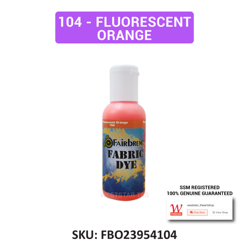 Fairbreno Fabric Dye 60ml (Paint directly, also suitable for Silkscreen printing, Stamp, Stencilling)