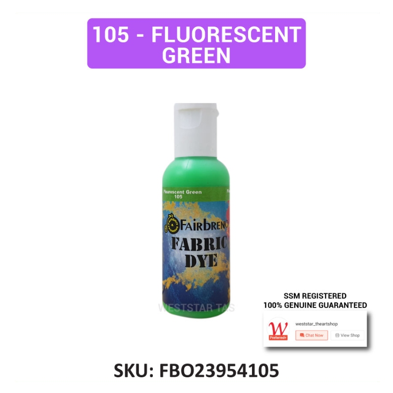 Fairbreno Fabric Dye 60ml (Paint directly, also suitable for Silkscreen printing, Stamp, Stencilling)