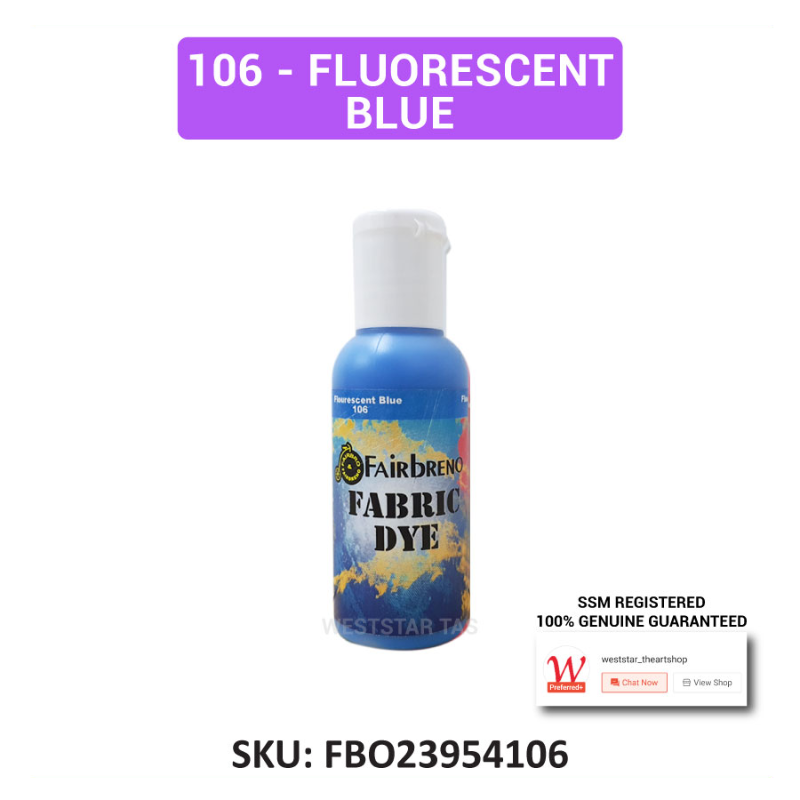 Fairbreno Fabric Dye 60ml (Paint directly, also suitable for Silkscreen printing, Stamp, Stencilling)