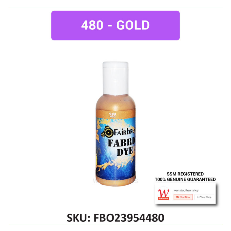 Fairbreno Fabric Dye 60ml (Paint directly, also suitable for Silkscreen printing, Stamp, Stencilling)