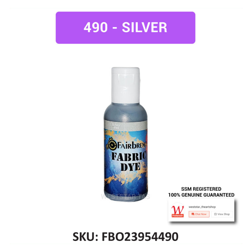 Fairbreno Fabric Dye 60ml (Paint directly, also suitable for Silkscreen printing, Stamp, Stencilling)