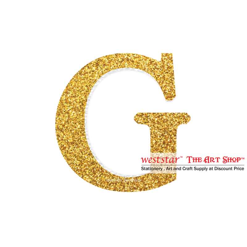 Styrofoam - Alphabet with Gold Glitter