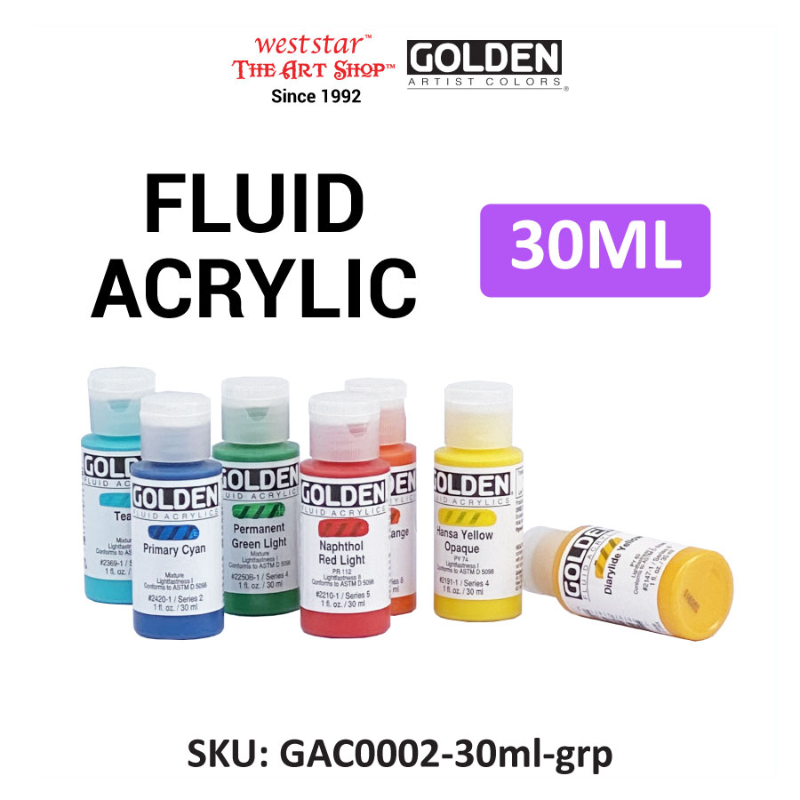 Golden Fluid Acrylic Color | 30ml