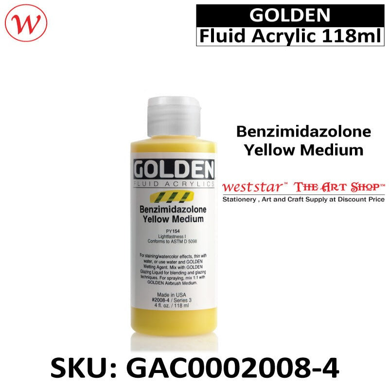 Golden Fluid Acrylic Color, Acrylic Paint | 118ml