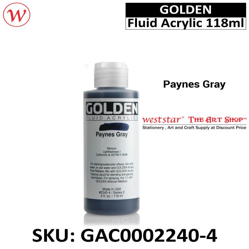 Golden Fluid Acrylic Color, Acrylic Paint | 118ml