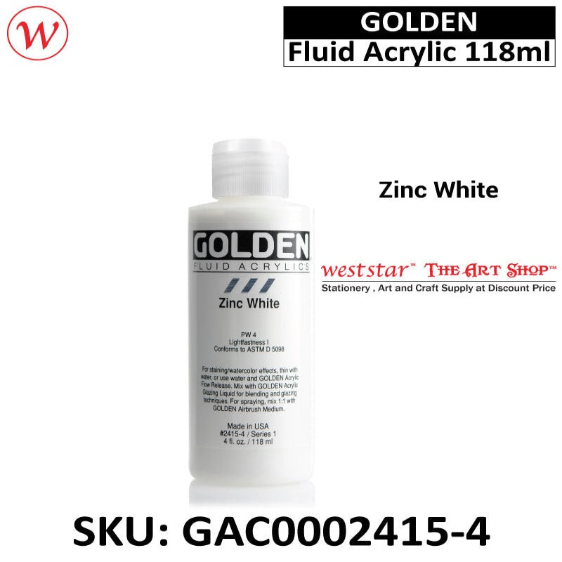 Golden Fluid Acrylic Color, Acrylic Paint | 118ml
