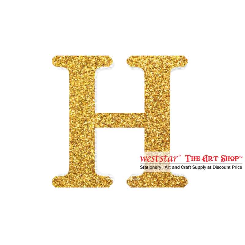 Styrofoam - Alphabet with Gold Glitter
