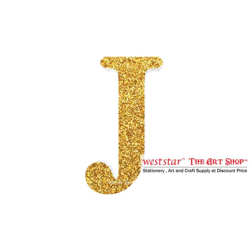 Styrofoam - Alphabet with Gold Glitter