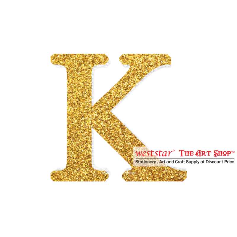 Styrofoam - Alphabet with Gold Glitter