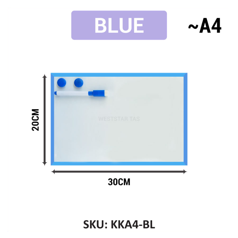 Writebest KIKI Magnetic Whiteboard A5, A4, A3