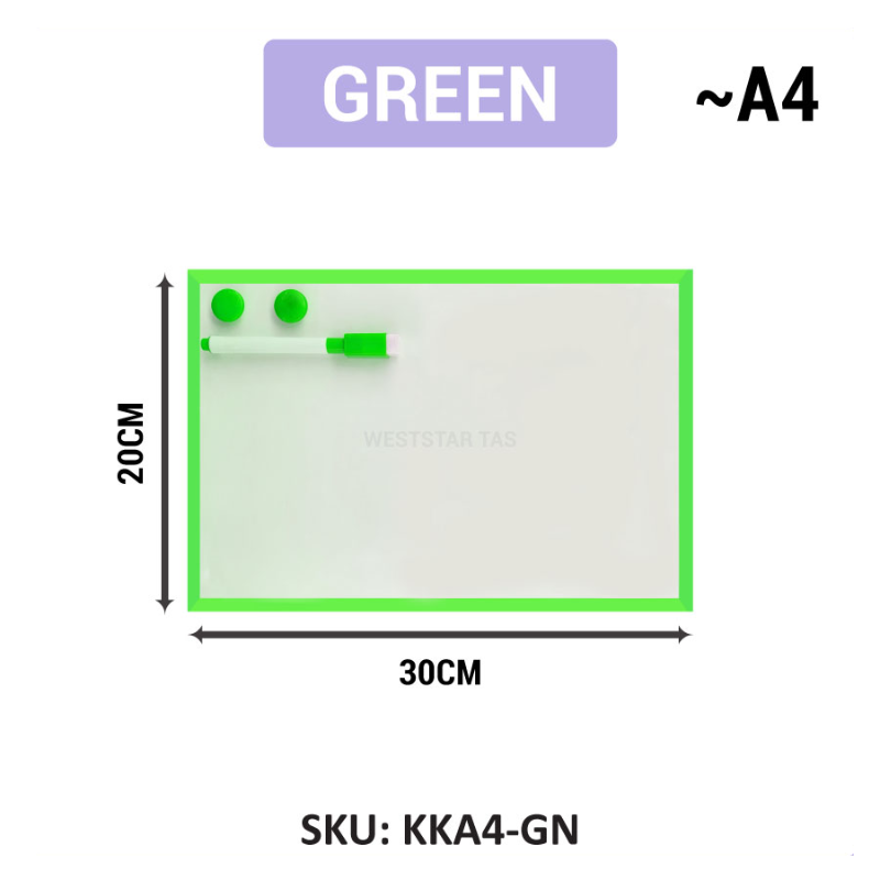 Writebest KIKI Magnetic Whiteboard A5, A4, A3