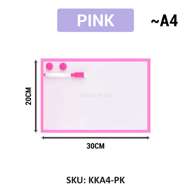Writebest KIKI Magnetic Whiteboard A5, A4, A3