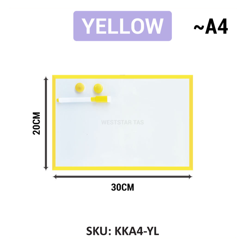Writebest KIKI Magnetic Whiteboard A5, A4, A3