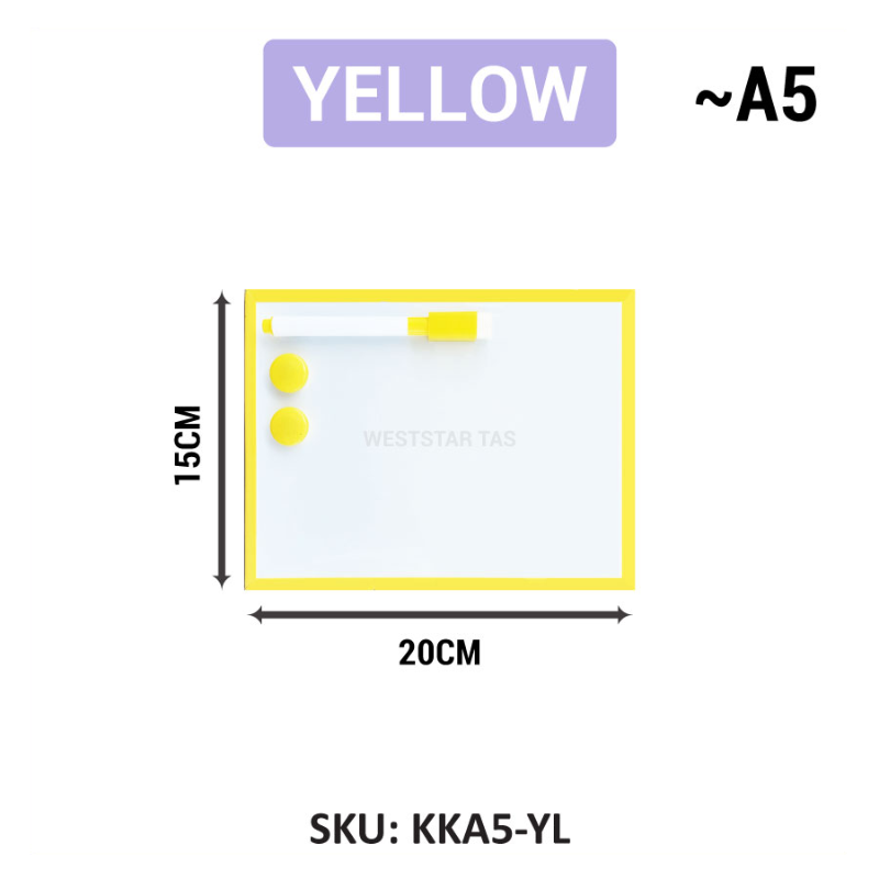 Writebest KIKI Magnetic Whiteboard A5, A4, A3