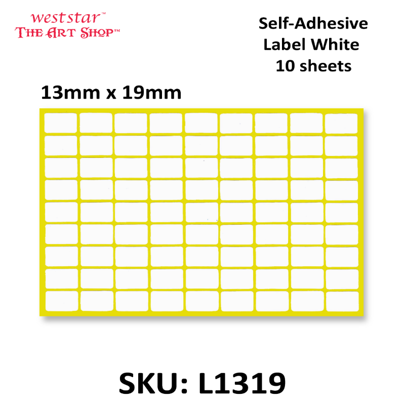 Self-Adhesive Label White Color