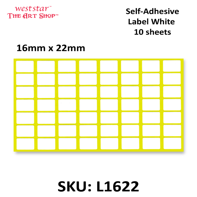 Self-Adhesive Label White Color