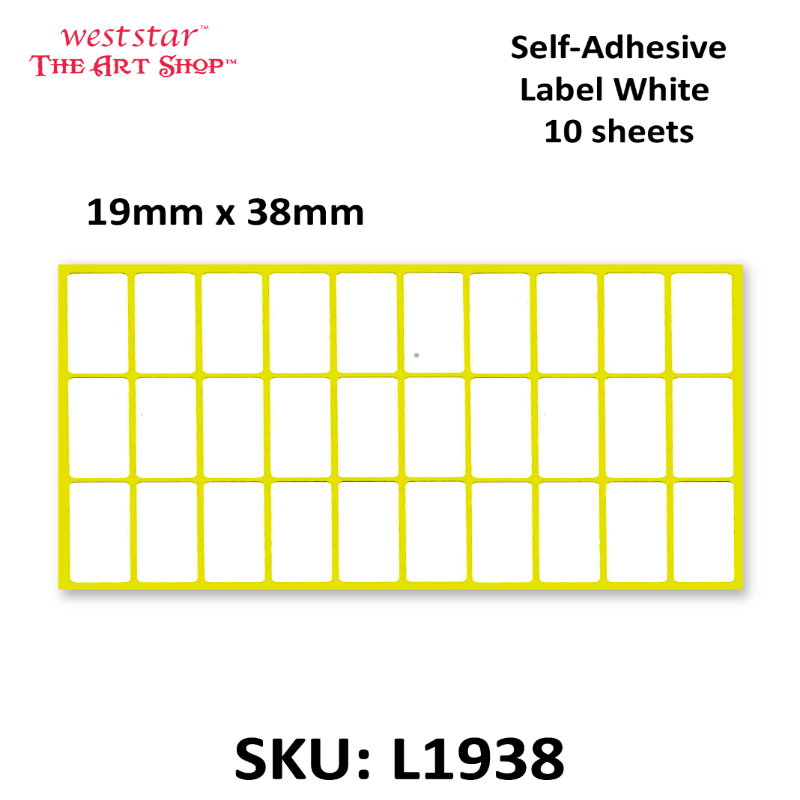 Self-Adhesive Label White Color