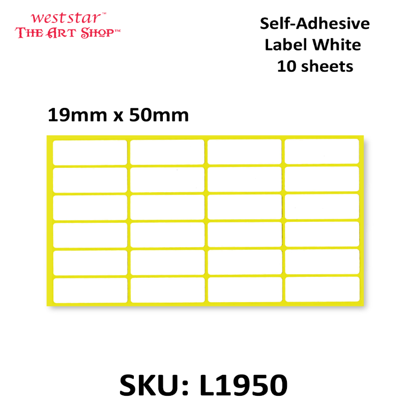 Self-Adhesive Label White Color