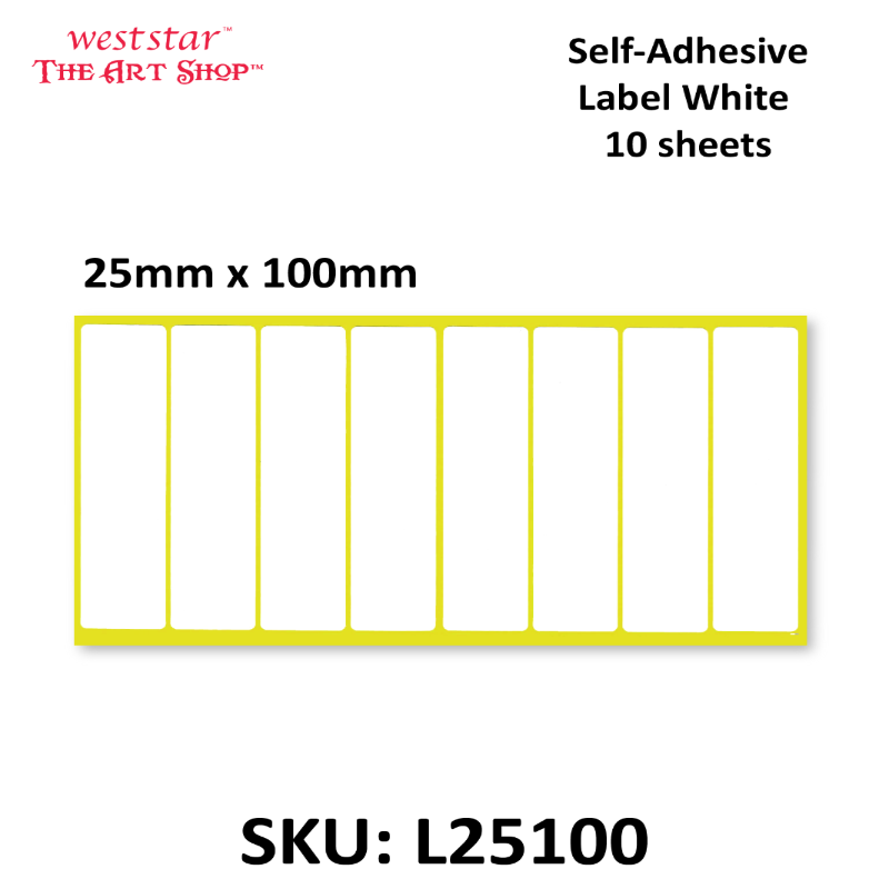 Self-Adhesive Label White Color